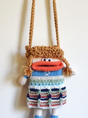 Handmade Crochet Crossbody Bag Cellphone Bag